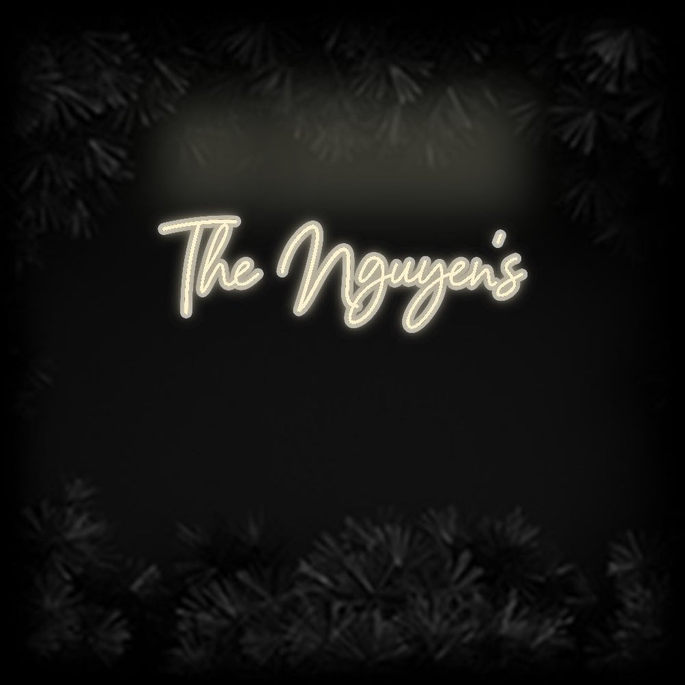 Konfiguriertes Neonschild: The Nguyen‘s - Official Neon - led neon schild schriftzug personalisiert