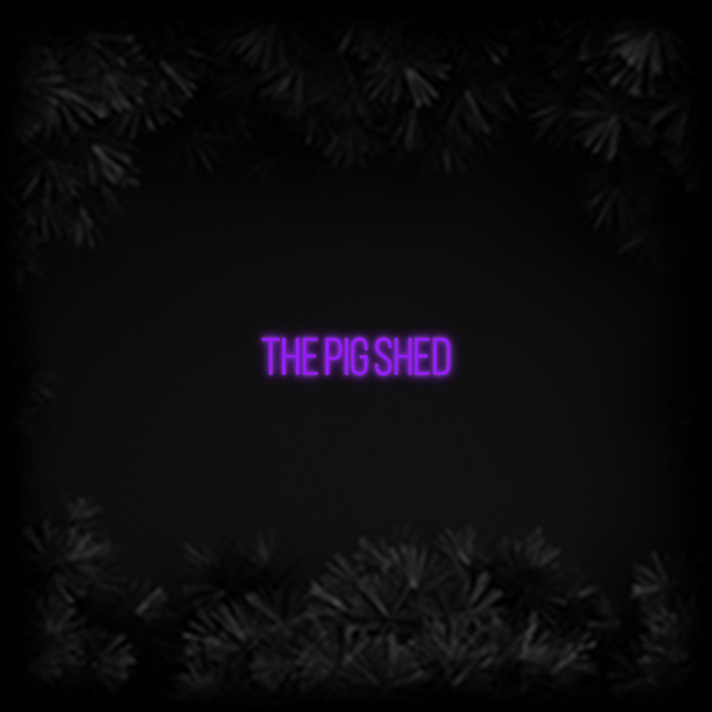 Konfiguriertes Neonschild: THE PIG SHED - Official Neon - led neon schild schriftzug personalisiert