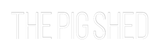 Konfiguriertes Neonschild: THE PIG SHED - Official Neon - led neon schild schriftzug personalisiert