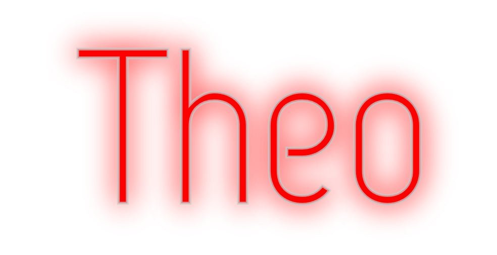 Konfiguriertes Neonschild: Theo - Official Neon - led neon schild schriftzug personalisiert