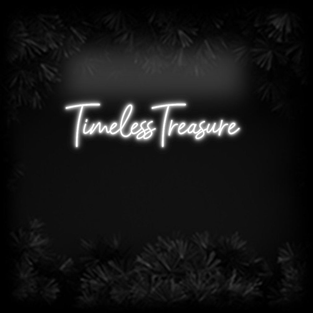 Konfiguriertes Neonschild: TimelessTreas... - Official Neon - led neon schild schriftzug personalisiert