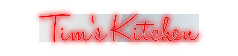 Konfiguriertes Neonschild: Tim‘s Kitchen - Official Neon - led neon schild schriftzug personalisiert