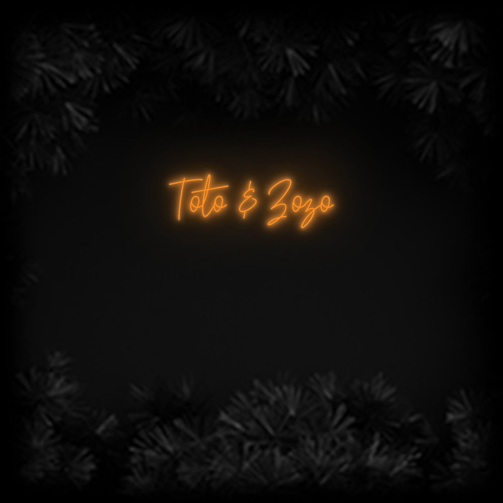 Konfiguriertes Neonschild: Toto & Zozo - Official Neon - led neon schild schriftzug personalisiert