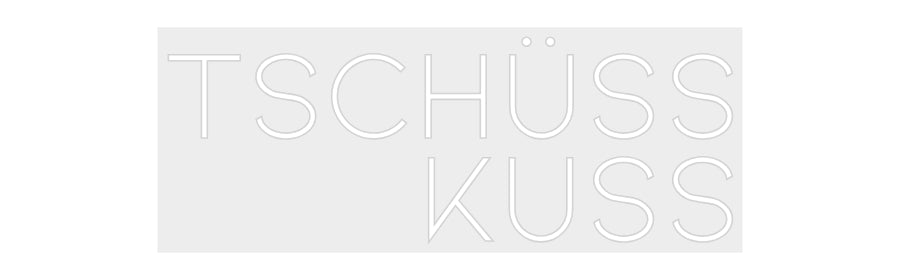 Konfiguriertes Neonschild: tschüss kuss - Official Neon - led neon schild schriftzug personalisiert
