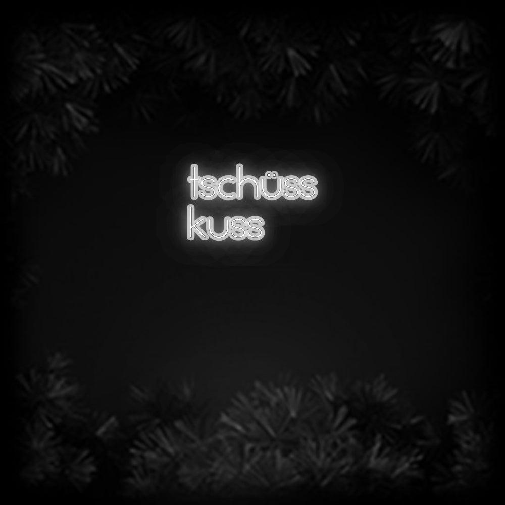 Konfiguriertes Neonschild: tschüss kuss - Official Neon - led neon schild schriftzug personalisiert