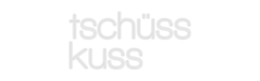 Konfiguriertes Neonschild: tschüss kuss - Official Neon - led neon schild schriftzug personalisiert