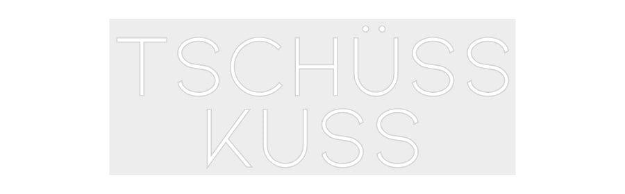 Konfiguriertes Neonschild: tschüss kuss - Official Neon - led neon schild schriftzug personalisiert