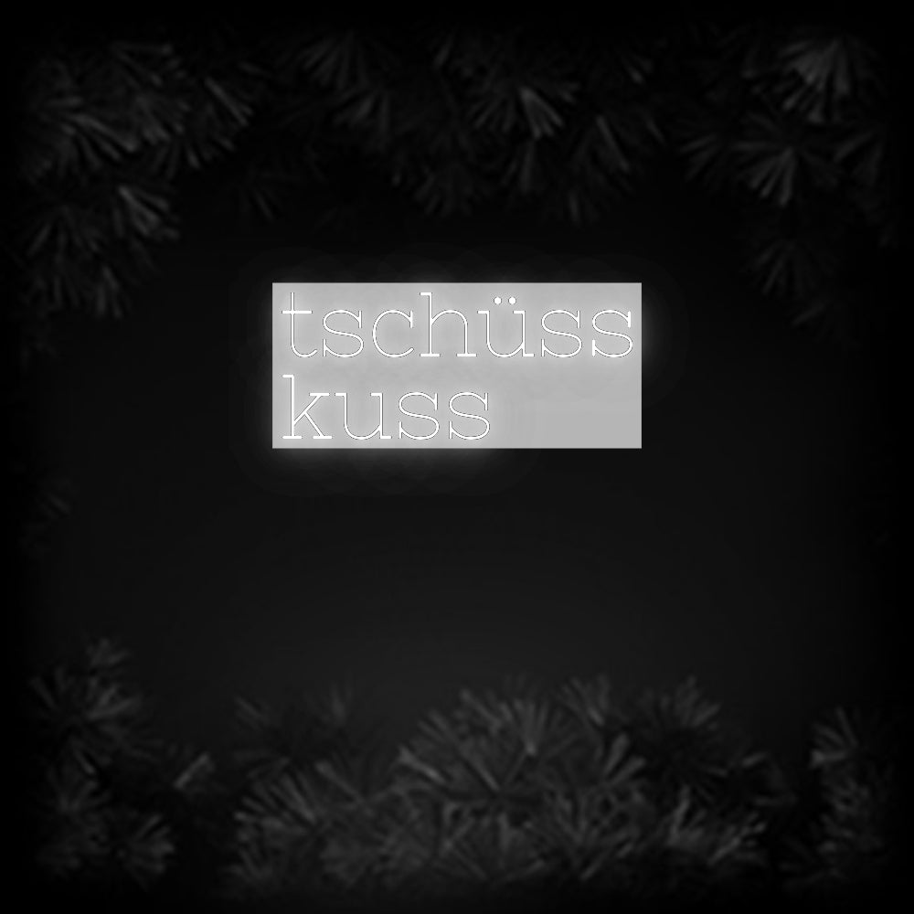 Konfiguriertes Neonschild: tschüss kuss - Official Neon - led neon schild schriftzug personalisiert