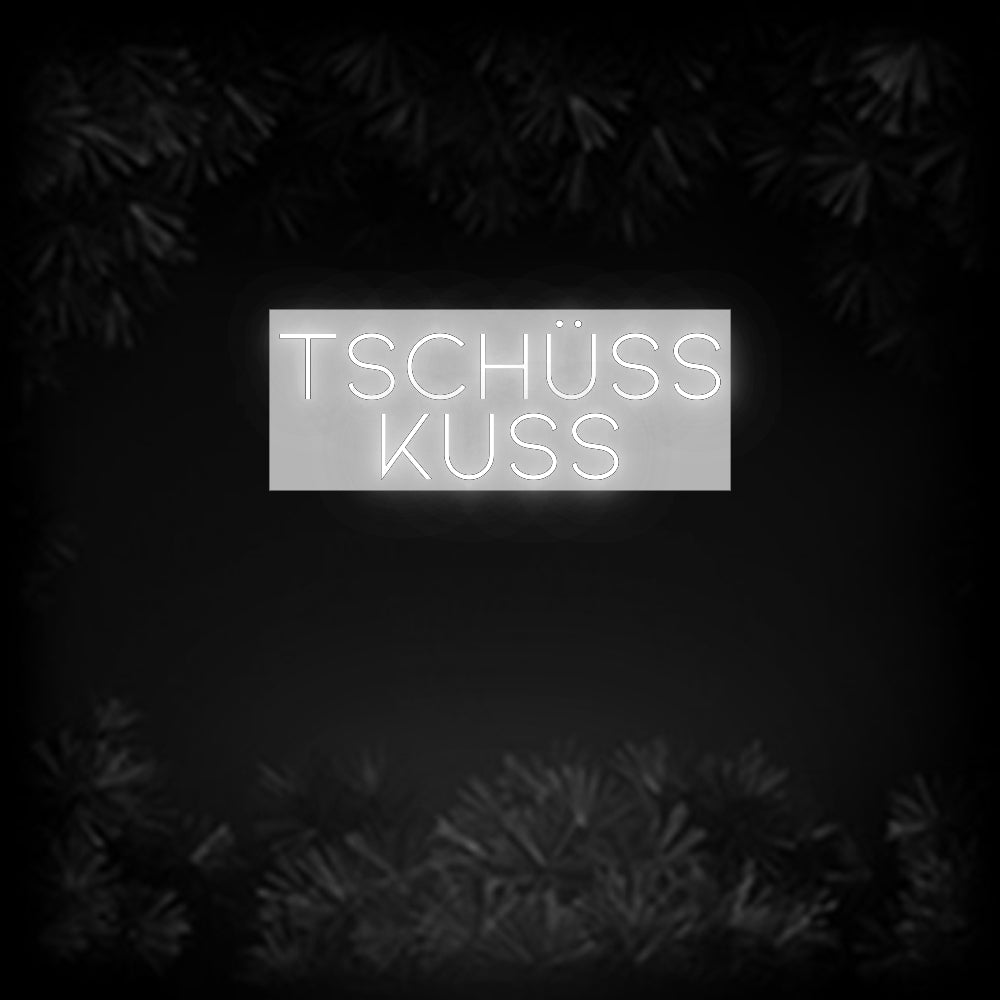 Konfiguriertes Neonschild: tschüss kuss - Official Neon - led neon schild schriftzug personalisiert
