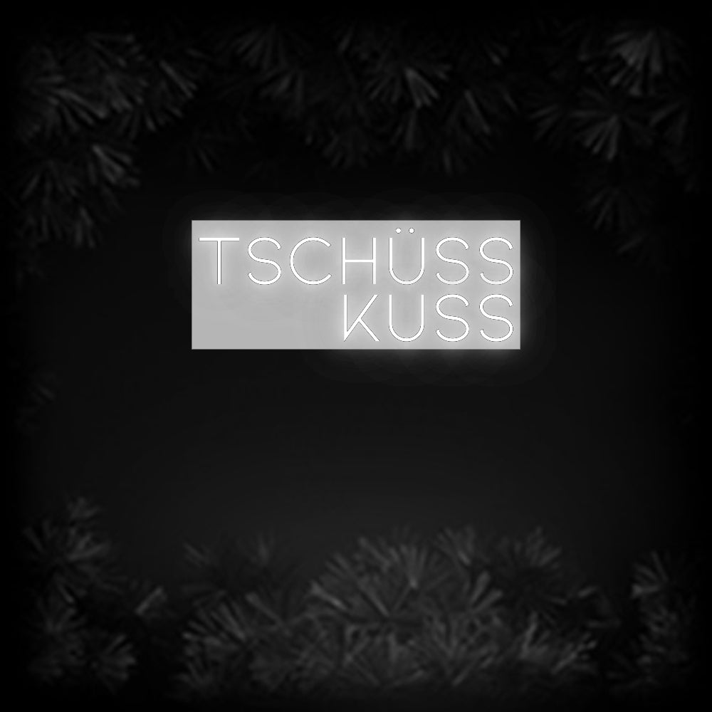 Konfiguriertes Neonschild: tschüss kuss - Official Neon - led neon schild schriftzug personalisiert