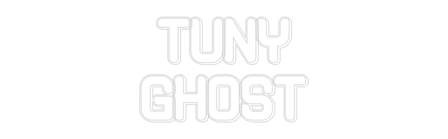 Konfiguriertes Neonschild: Tuny Ghost - Official Neon - led neon schild schriftzug personalisiert