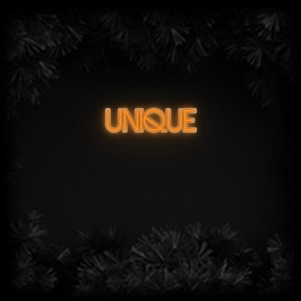 Konfiguriertes Neonschild: Unique - Official Neon - led neon schild schriftzug personalisiert