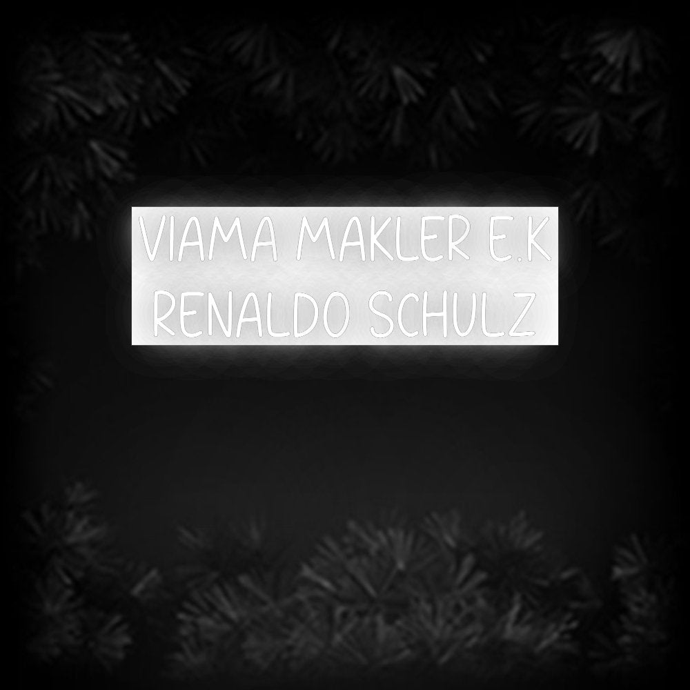 Konfiguriertes Neonschild: VIAMA Makler ... - Official Neon - led neon schild schriftzug personalisiert