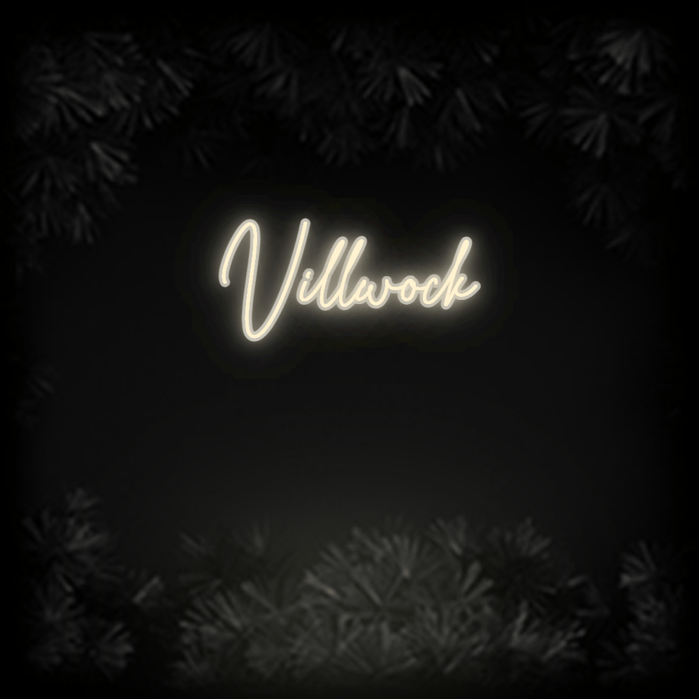 Konfiguriertes Neonschild: Villwock - Official Neon - led neon schild schriftzug personalisiert