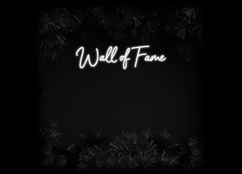 Konfiguriertes Neonschild: Wall of Fame - Official Neon - led neon schild schriftzug personalisiert