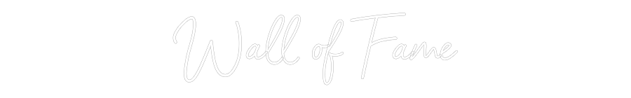 Konfiguriertes Neonschild: Wall of Fame - Official Neon - led neon schild schriftzug personalisiert