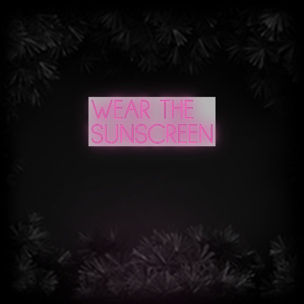 Konfiguriertes Neonschild: WEAR THE SUN... - Official Neon - led neon schild schriftzug personalisiert
