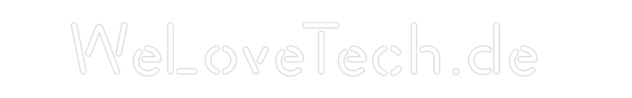 Konfiguriertes Neonschild: WeLoveTech.de - Official Neon - led neon schild schriftzug personalisiert