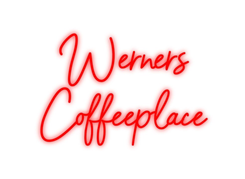 Konfiguriertes Neonschild: Werners Cof... - Official Neon - led neon schild schriftzug personalisiert