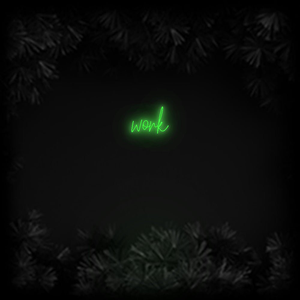 Konfiguriertes Neonschild: work - Official Neon - led neon schild schriftzug personalisiert