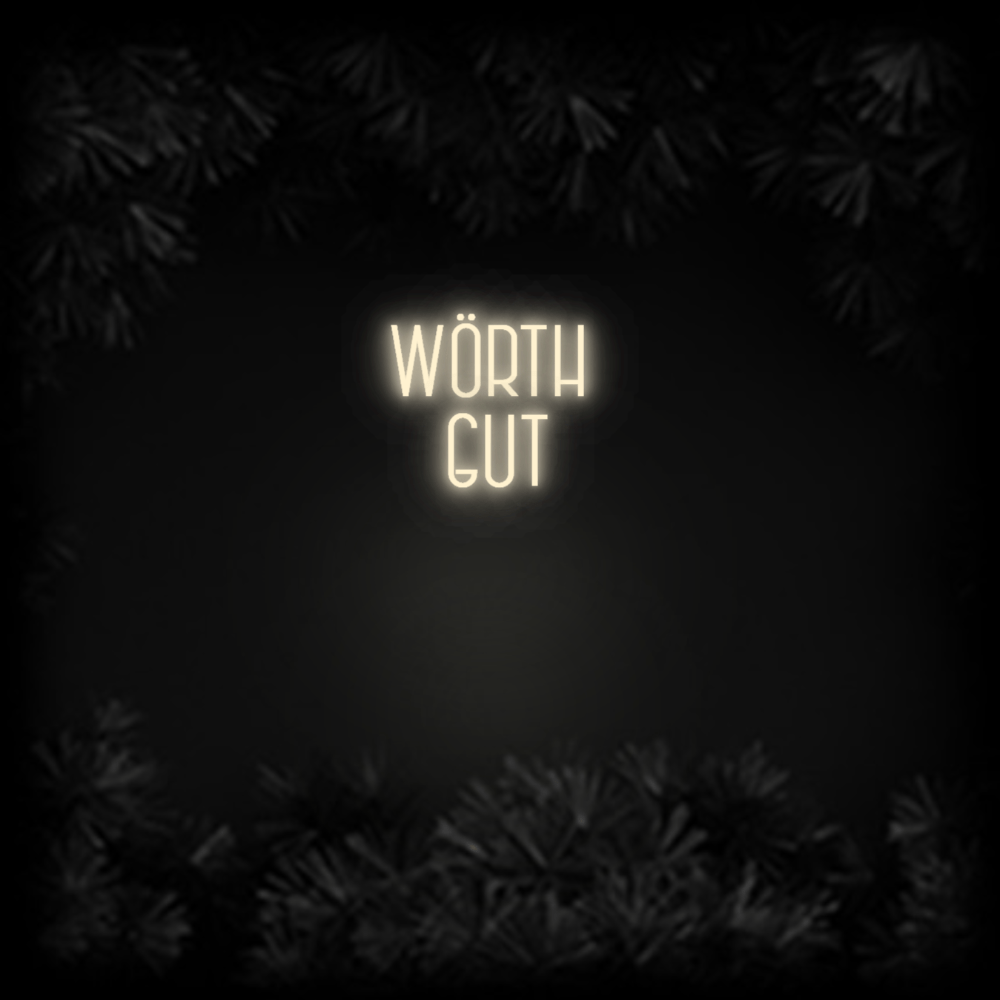 Konfiguriertes Neonschild: WÖRTH GUT - Official Neon - led neon schild schriftzug personalisiert