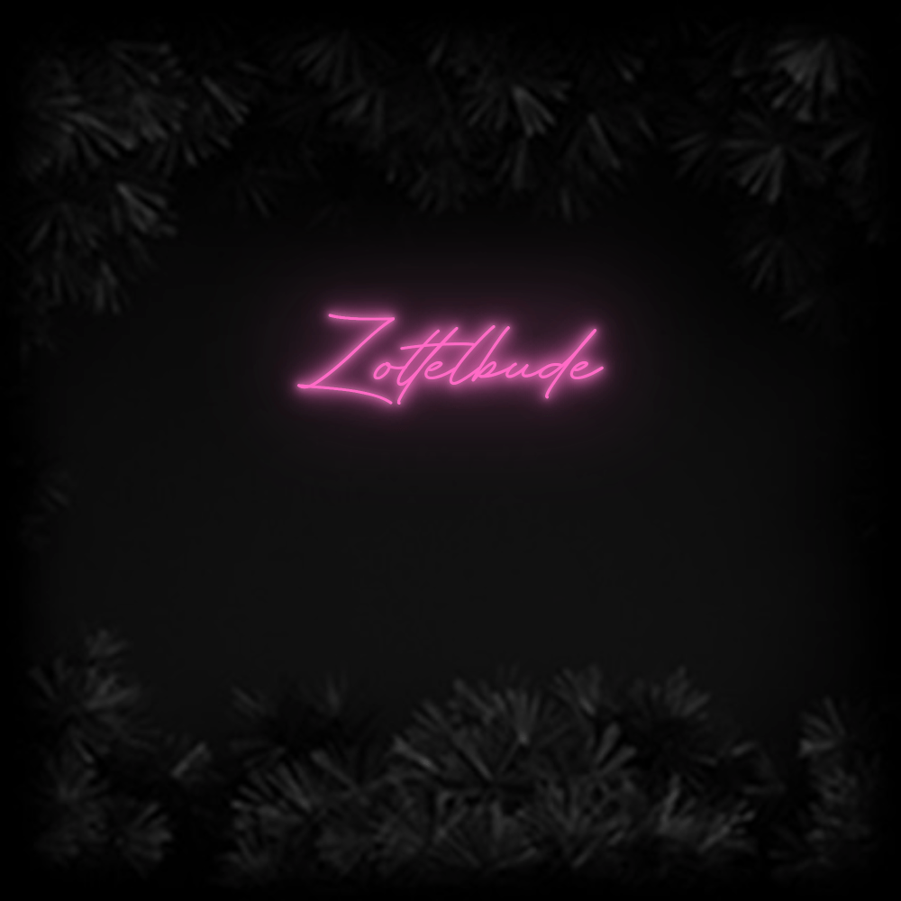 Konfiguriertes Neonschild: Zottelbude - Official Neon - led neon schild schriftzug personalisiert