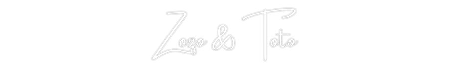 Konfiguriertes Neonschild: Zozo & Toto - Official Neon - led neon schild schriftzug personalisiert