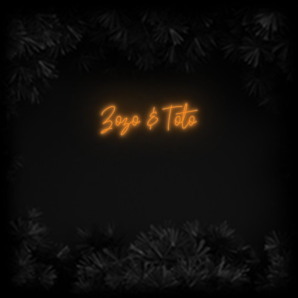 Konfiguriertes Neonschild: Zozo & Toto - Official Neon - led neon schild schriftzug personalisiert