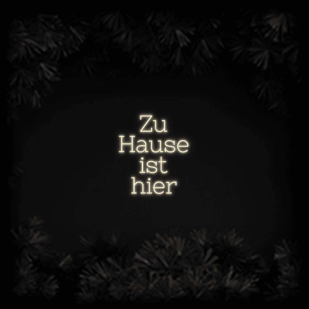 Konfiguriertes Neonschild: Zu Hause ist hi... - Official Neon - led neon schild schriftzug personalisiert