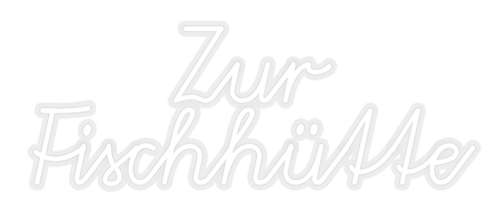Konfiguriertes Neonschild: Zur Fischhütte - Official Neon - led neon schild schriftzug personalisiert