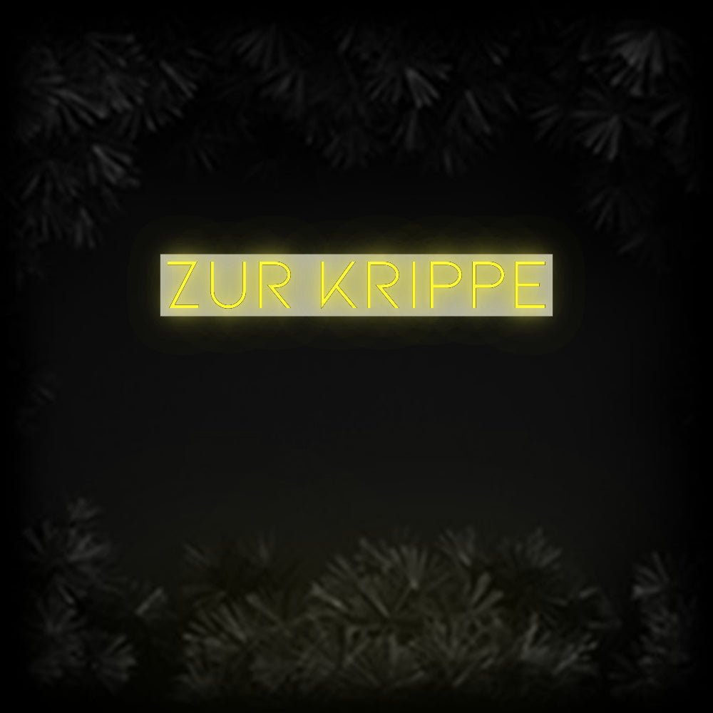 Konfiguriertes Neonschild: Zur Krippe - Official Neon - led neon schild schriftzug personalisiert