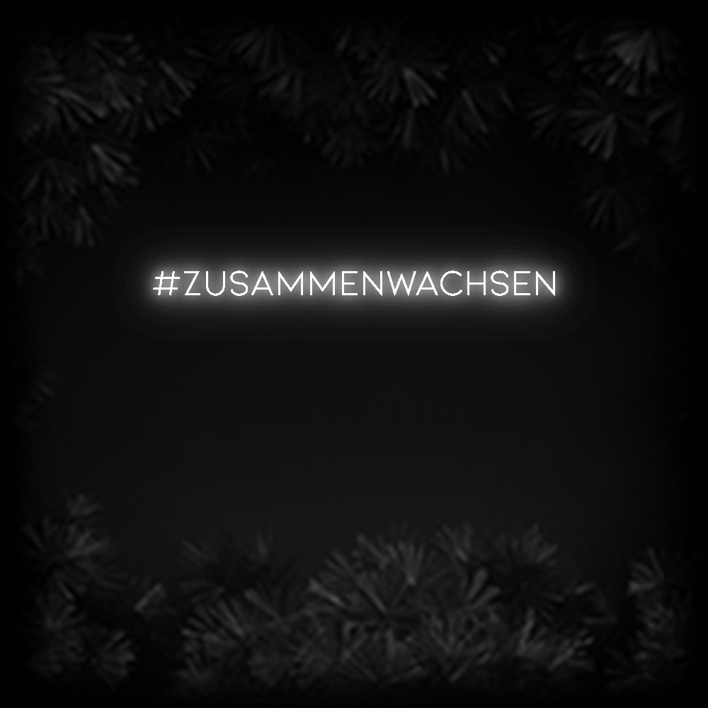Konfiguriertes Neonschild: #ZusammenWach... - Official Neon - led neon schild schriftzug personalisiert