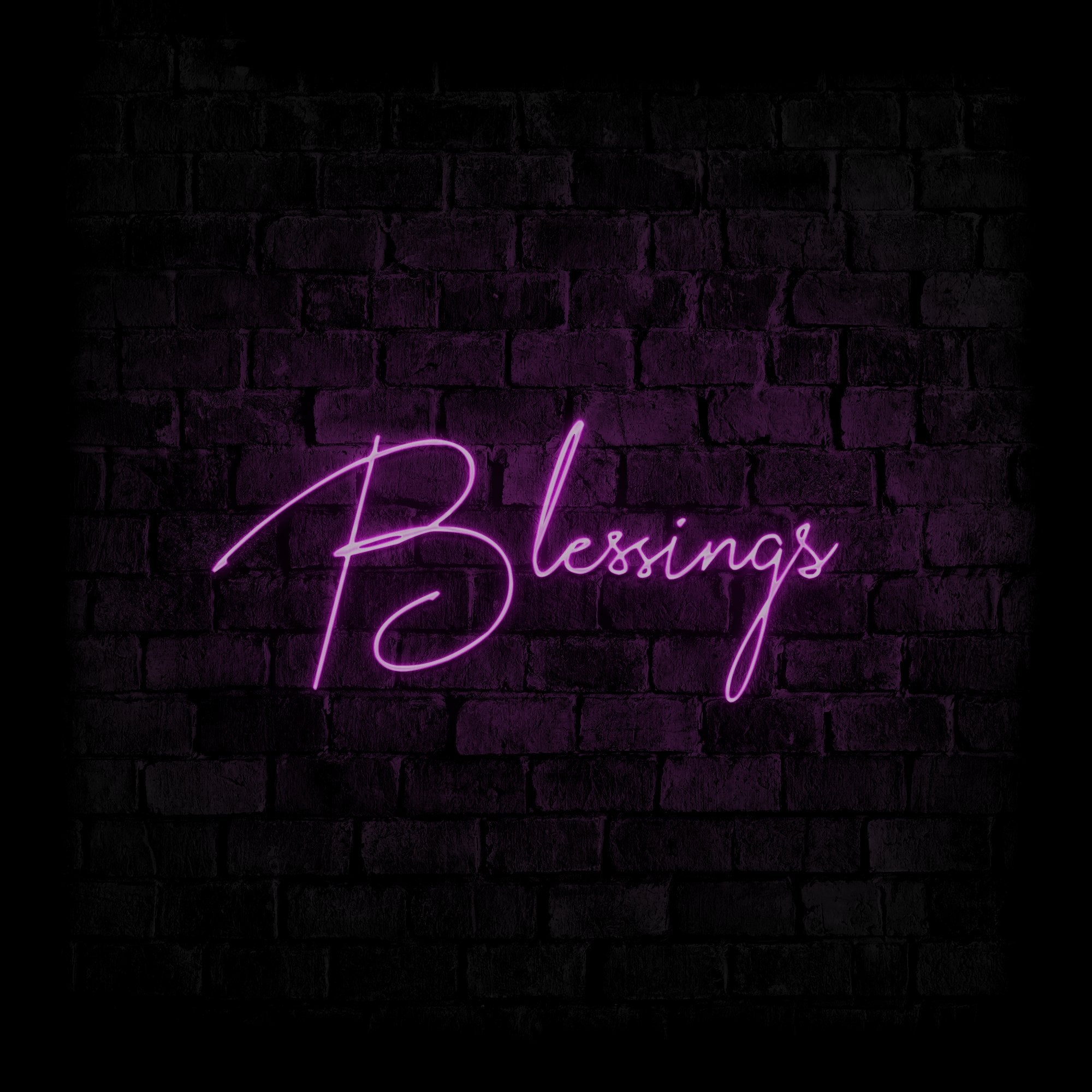 Blessings - Neonschild - Official Neon - led neon schild schriftzug personalisiert