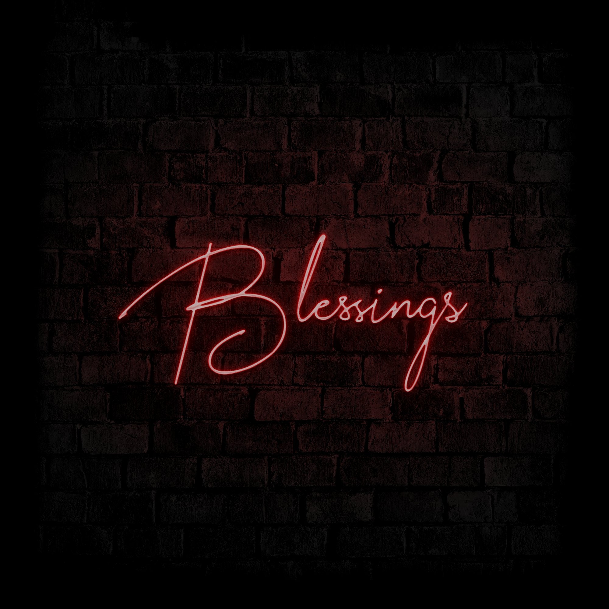 Blessings - Neonschild - Official Neon - led neon schild schriftzug personalisiert
