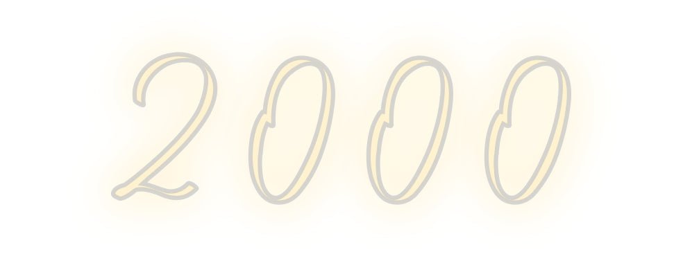 Konfiguriertes Neonschild: 2000 - Official Neon - led neon schild schriftzug personalisiert