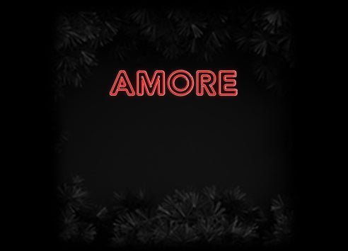 Konfiguriertes Neonschild: AMORE - Official Neon - led neon schild schriftzug personalisiert