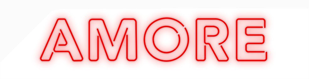 Konfiguriertes Neonschild: AMORE - Official Neon - led neon schild schriftzug personalisiert