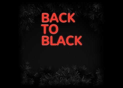 Konfiguriertes Neonschild: BACK TO BLACK - Official Neon - led neon schild schriftzug personalisiert