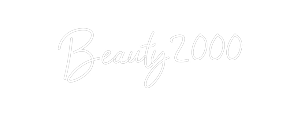 Konfiguriertes Neonschild: Beauty2000 - Official Neon - led neon schild schriftzug personalisiert