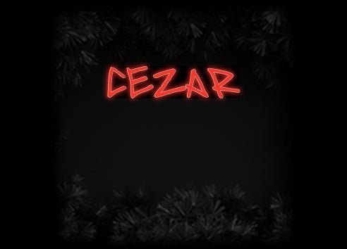 Konfiguriertes Neonschild: CezaR - Official Neon - led neon schild schriftzug personalisiert