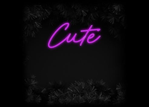 Konfiguriertes Neonschild: Cute - Official Neon - led neon schild schriftzug personalisiert