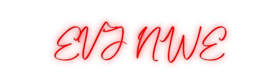 Konfiguriertes Neonschild: EVJ NWE - Official Neon - led neon schild schriftzug personalisiert