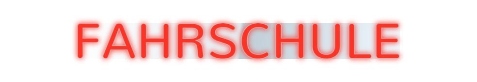 Konfiguriertes Neonschild: FAHRSCHULE - Official Neon - led neon schild schriftzug personalisiert