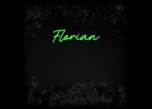 Konfiguriertes Neonschild: Florian - Official Neon - led neon schild schriftzug personalisiert