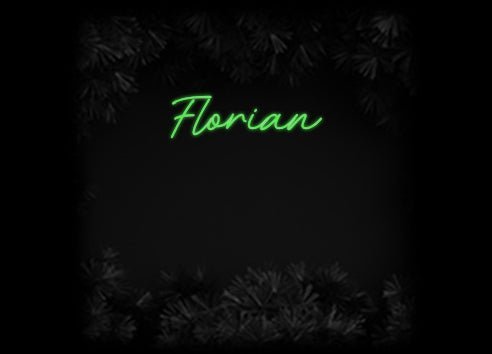 Konfiguriertes Neonschild: Florian - Official Neon - led neon schild schriftzug personalisiert