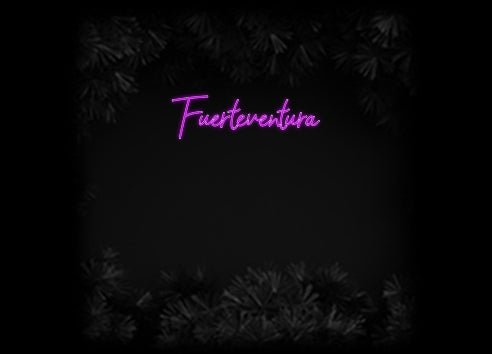 Konfiguriertes Neonschild: Fuerteventura - Official Neon - led neon schild schriftzug personalisiert
