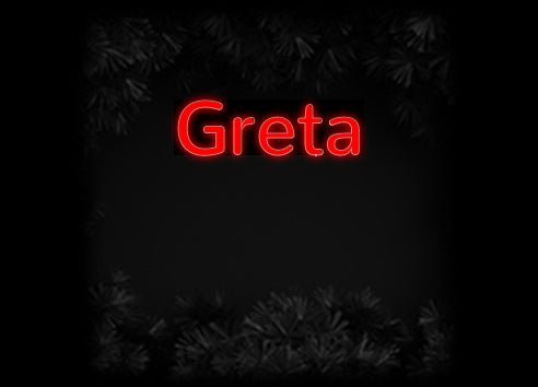 Konfiguriertes Neonschild: Greta - Official Neon - led neon schild schriftzug personalisiert