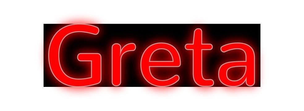 Konfiguriertes Neonschild: Greta - Official Neon - led neon schild schriftzug personalisiert