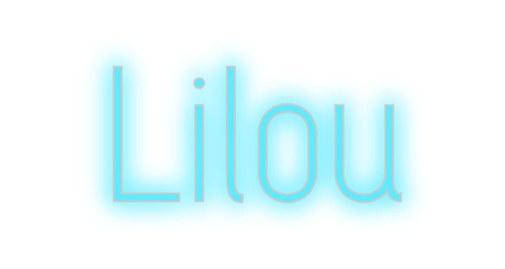 Konfiguriertes Neonschild: Lilou - Official Neon - led neon schild schriftzug personalisiert
