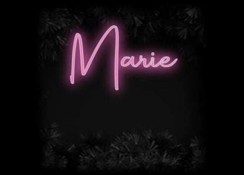 Konfiguriertes Neonschild: Marie - Official Neon - led neon schild schriftzug personalisiert